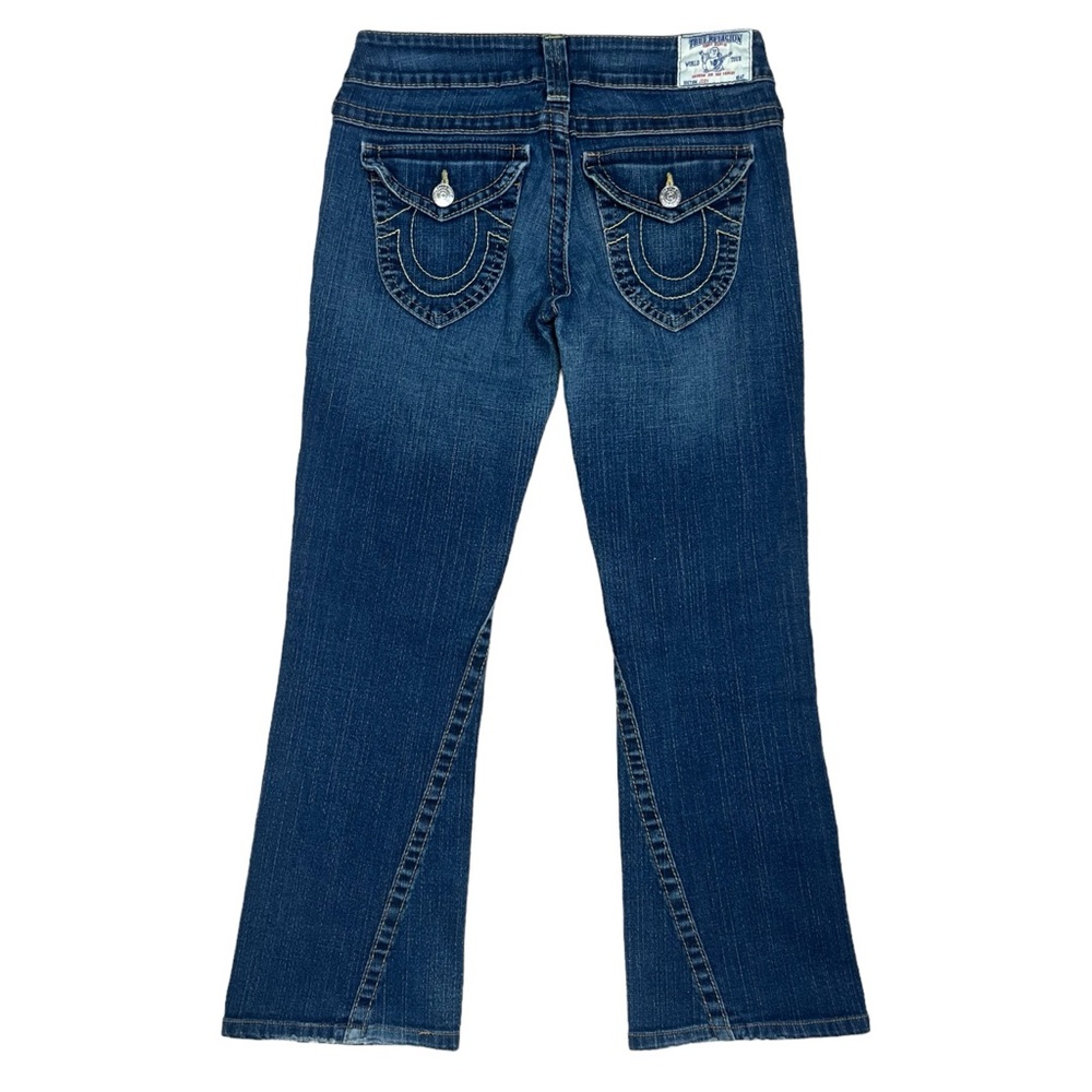 True Religion Jeans Womens Boot Cut Low Rise Medium Wash Denim Joey Size 29